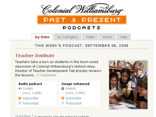 Colonial Williamsburg Podcasts image