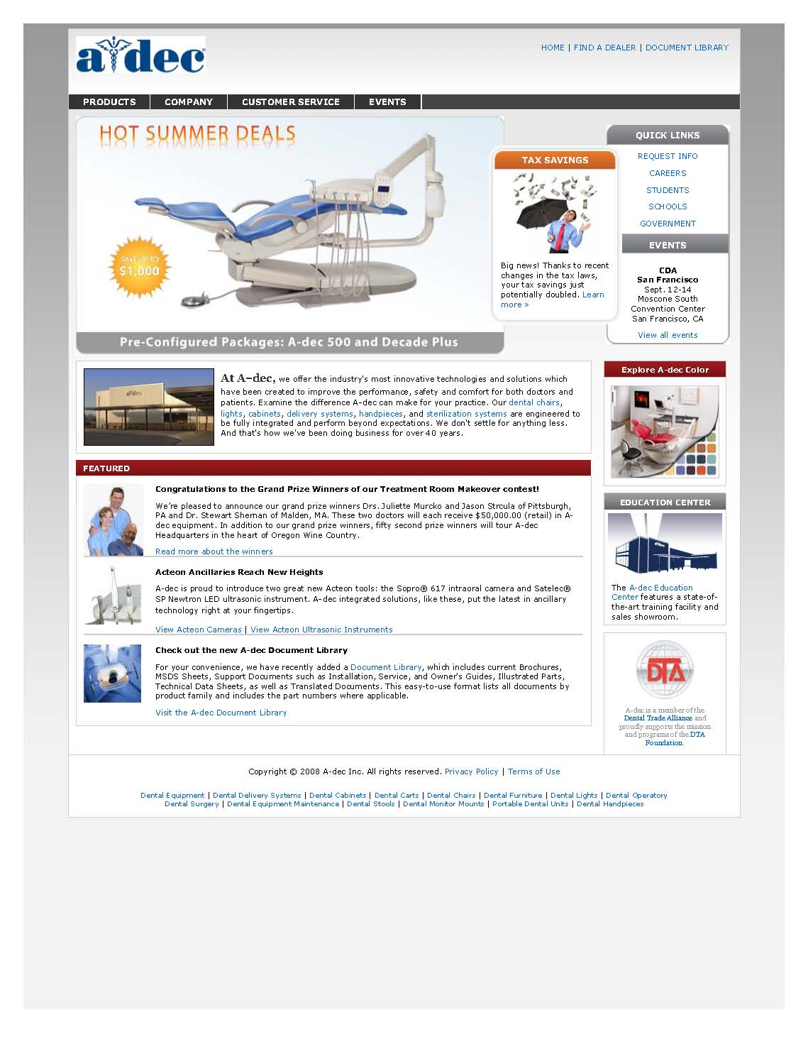 A-dec, a dental equipment manufacturer image