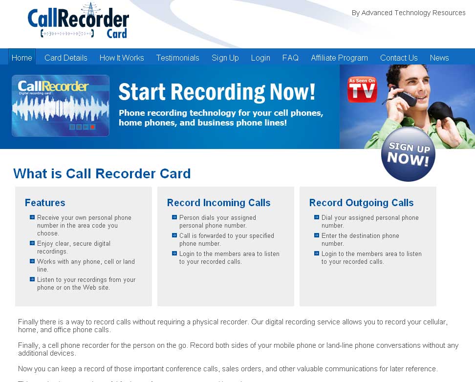 Call Recorder Card image