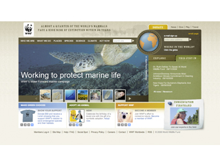 World Wildlife Fund Web site image