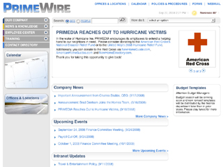PRIMEDIA's Intranet: PrimeWire image