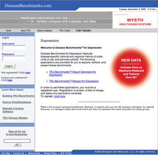 Disease Benchmarks Website image