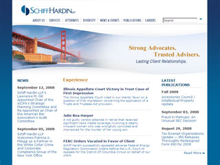 www.SchiffHardin.com Redesign image