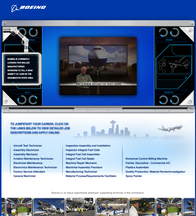 Boeing BCA Hourly Workers Microsite image