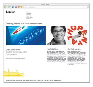 Landor Associates Corporate Web Site image