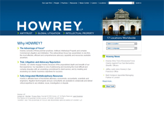 Howrey Website image