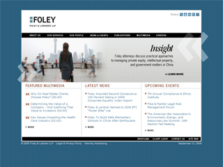 Foley & Lardner Website image