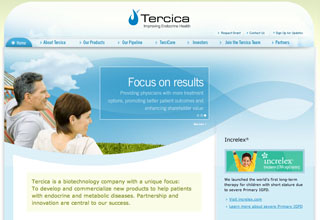 Tercica Corporate Website image