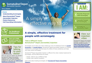 Somatuline Depot Website image