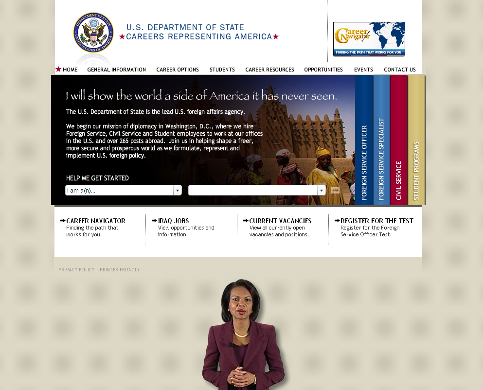 U.S. Department of State Careers Site image
