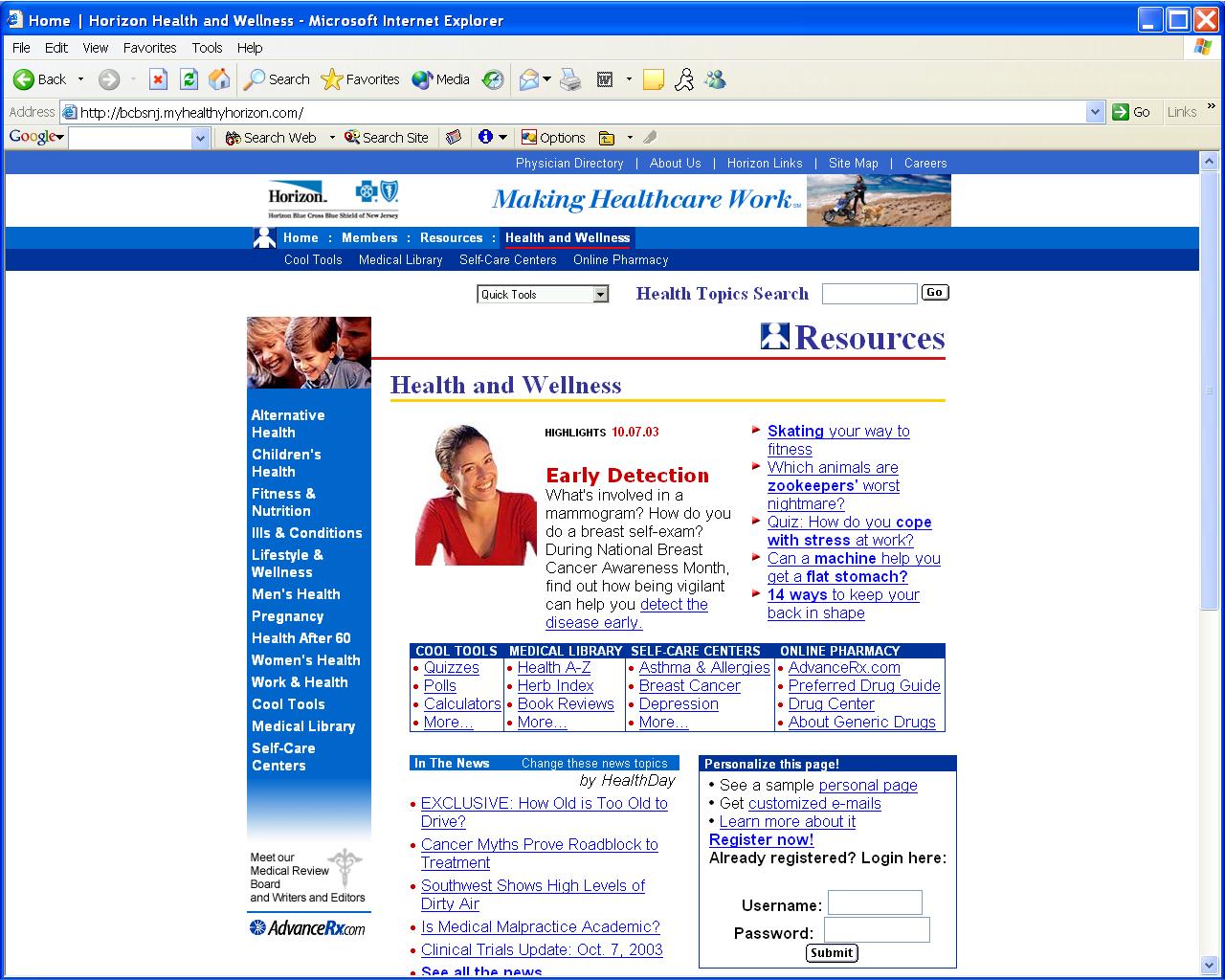 Horizon Blue Cross Blue Shield of New Jersey Health and Wellness image