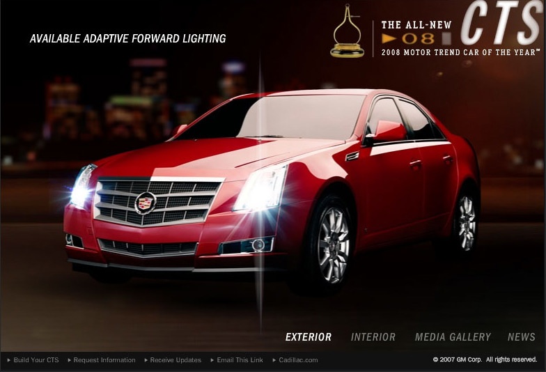 Cadillac CTS Microsite image