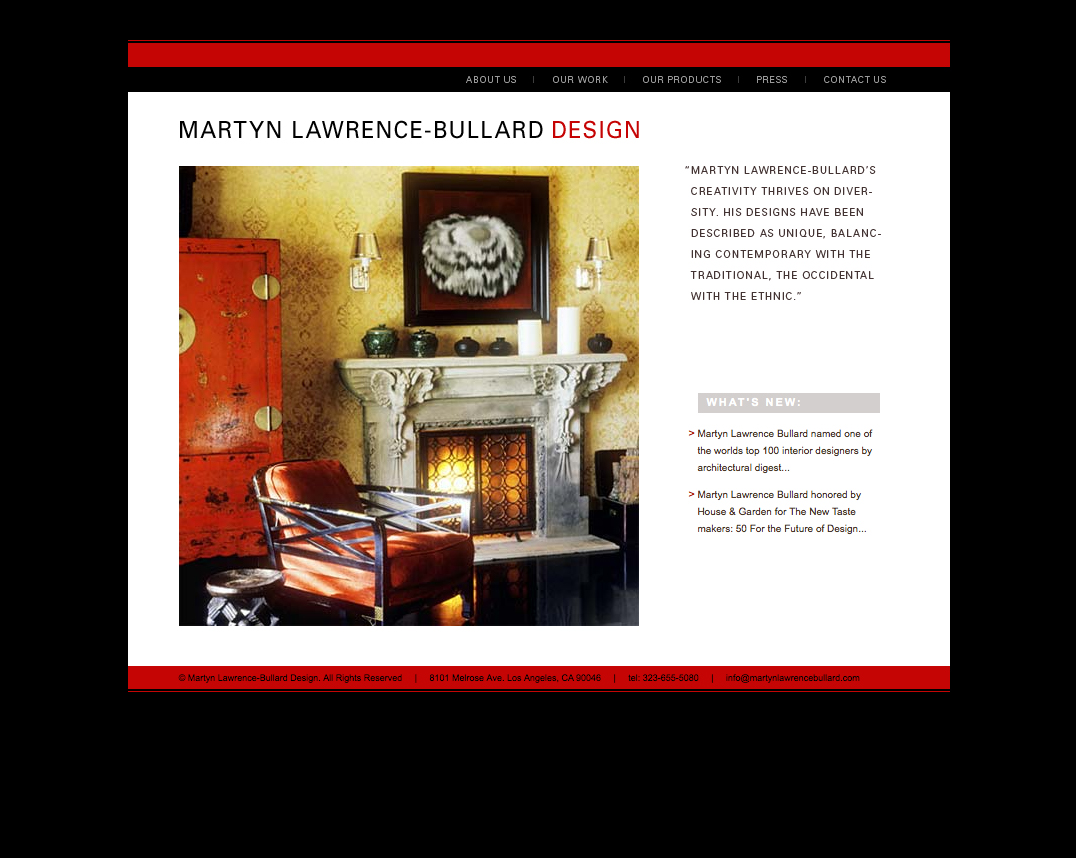 Martyn Lawrence-Bullard''s Web Site image