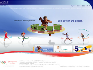 ACUVUE Olympic Website image