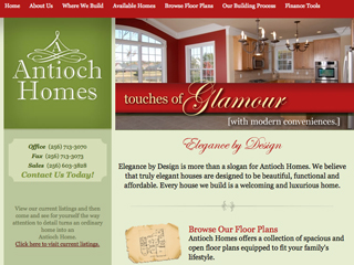 Antioch Homes Website image