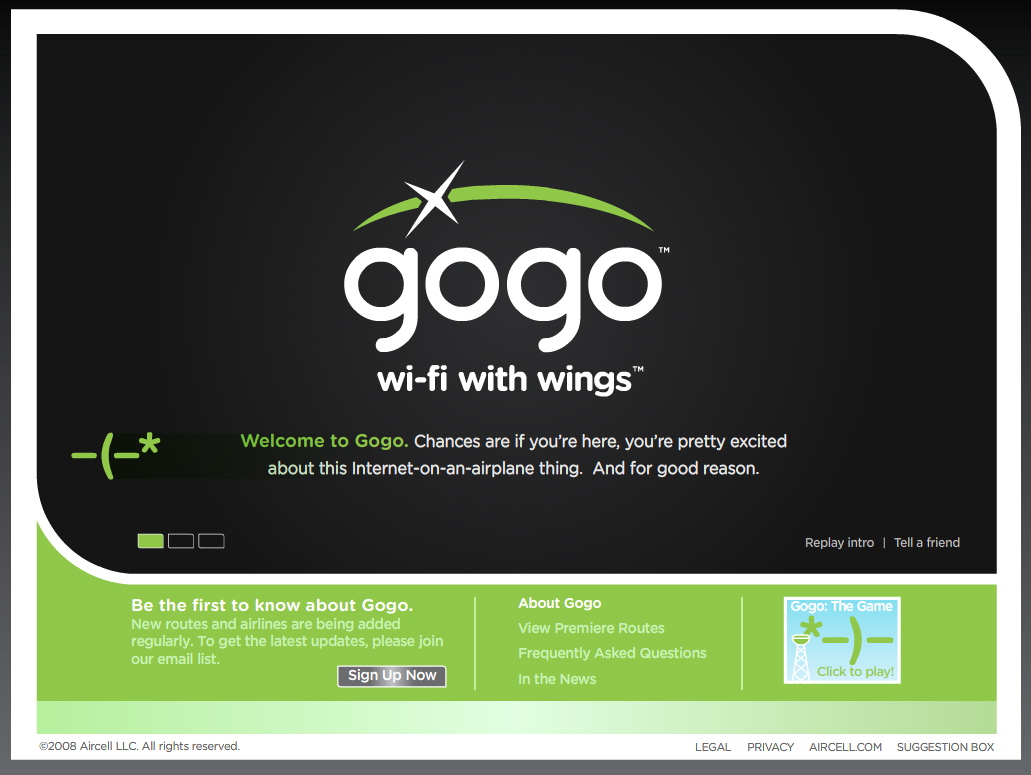 Gogo Pre-launch Website and Widget image