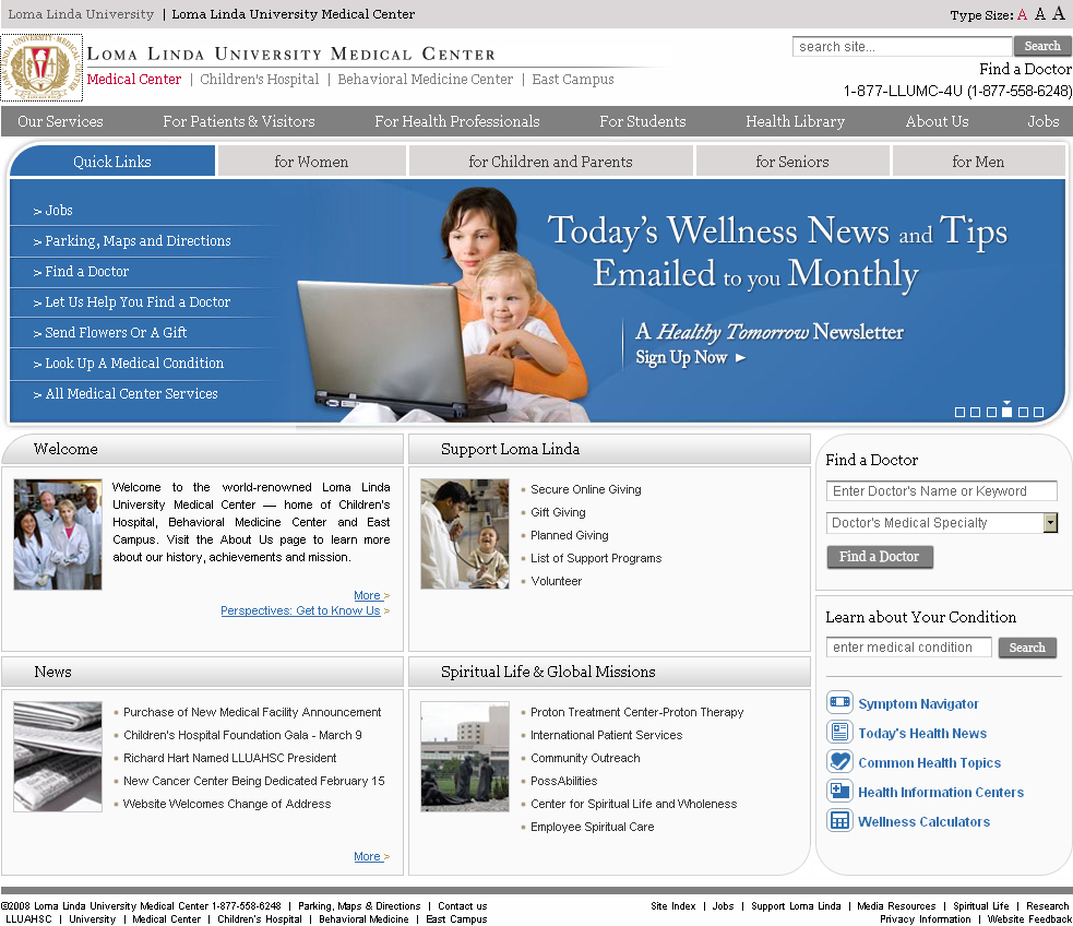 LLUMC Web Presence image