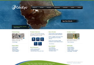 GeoEye, Inc. Corporate Web Site image