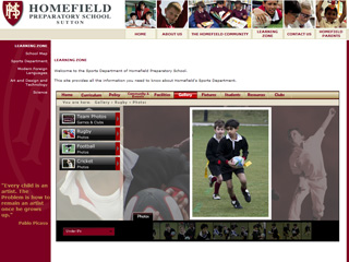 Homefield Preparatory School Website image