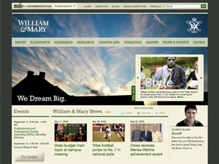 College of William and Mary Website image