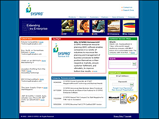 SYSPRO Web site image