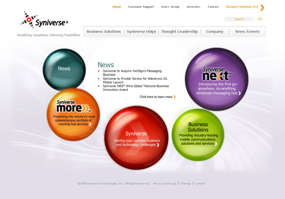 Syniverse Technologies Corporate Website Redesign image