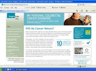 Colon Cancer Diagnosis Patient Website image
