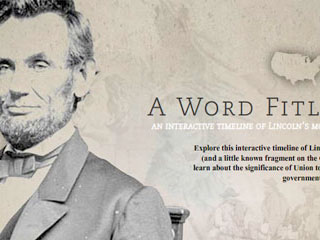'A Word Fitly Spoken' An Interactive on Abraham Lincoln for The Ashbrook Center/We the People Project image