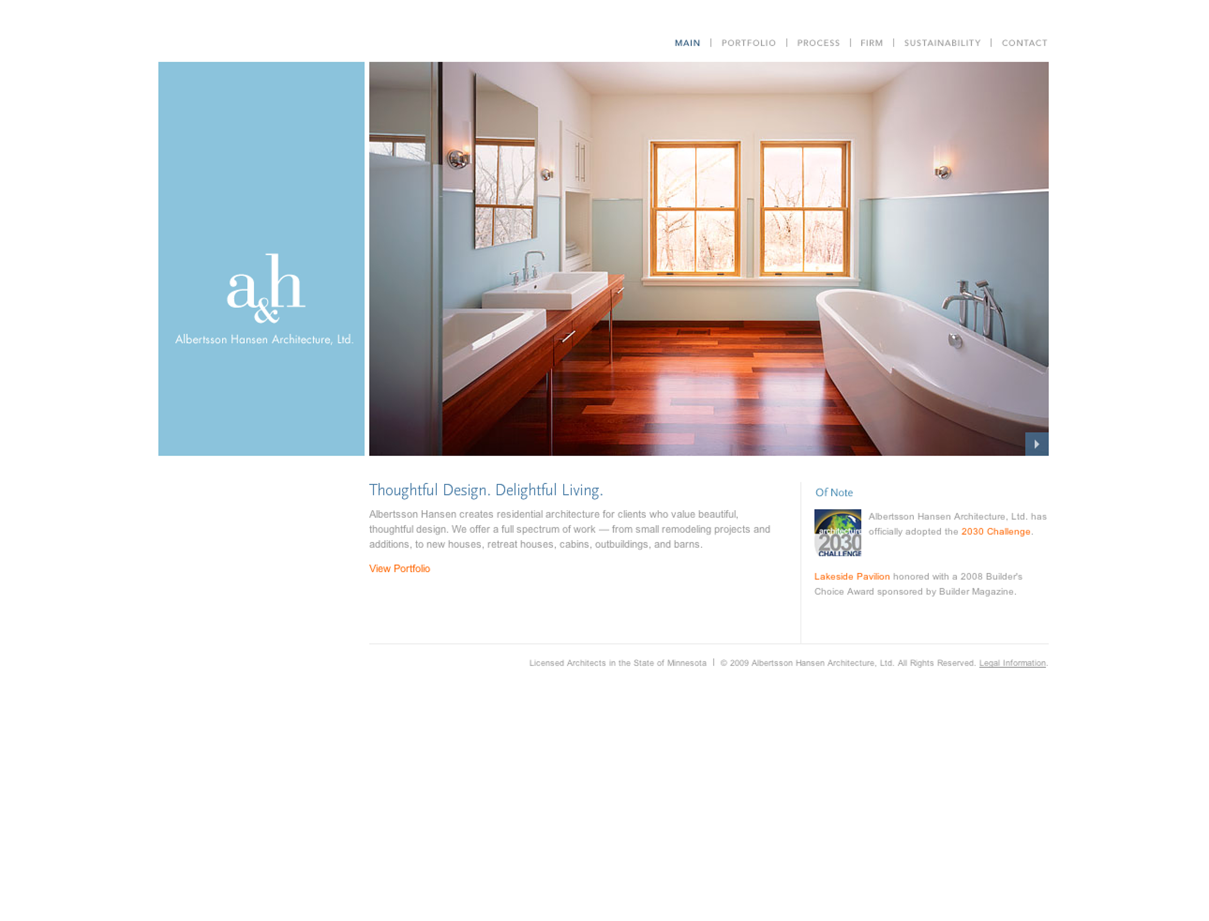 Albertsson Hansen Architecture website image