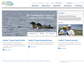 NextEra Energy Resources Website Design image