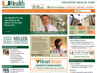 University of Miami Health System Website Redesign image