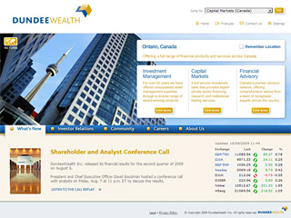 DundeeWealth Investor Relations Site image