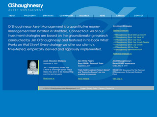 O'Shaughnessy Asset Management Website image