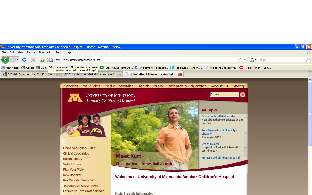 University of Minnesota Amplatz Childrens Hospital Redesign image