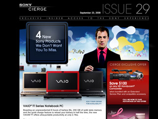 Sony Cierge Email Marketing Campaign  image