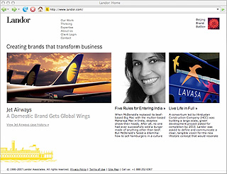 Landor Associates Corporate Web Site image