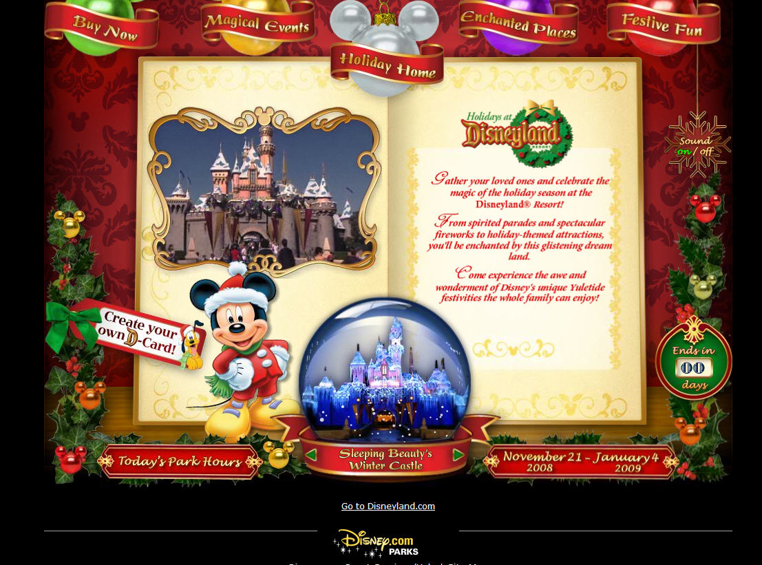 Disneyland Resort Holiday Minisite image