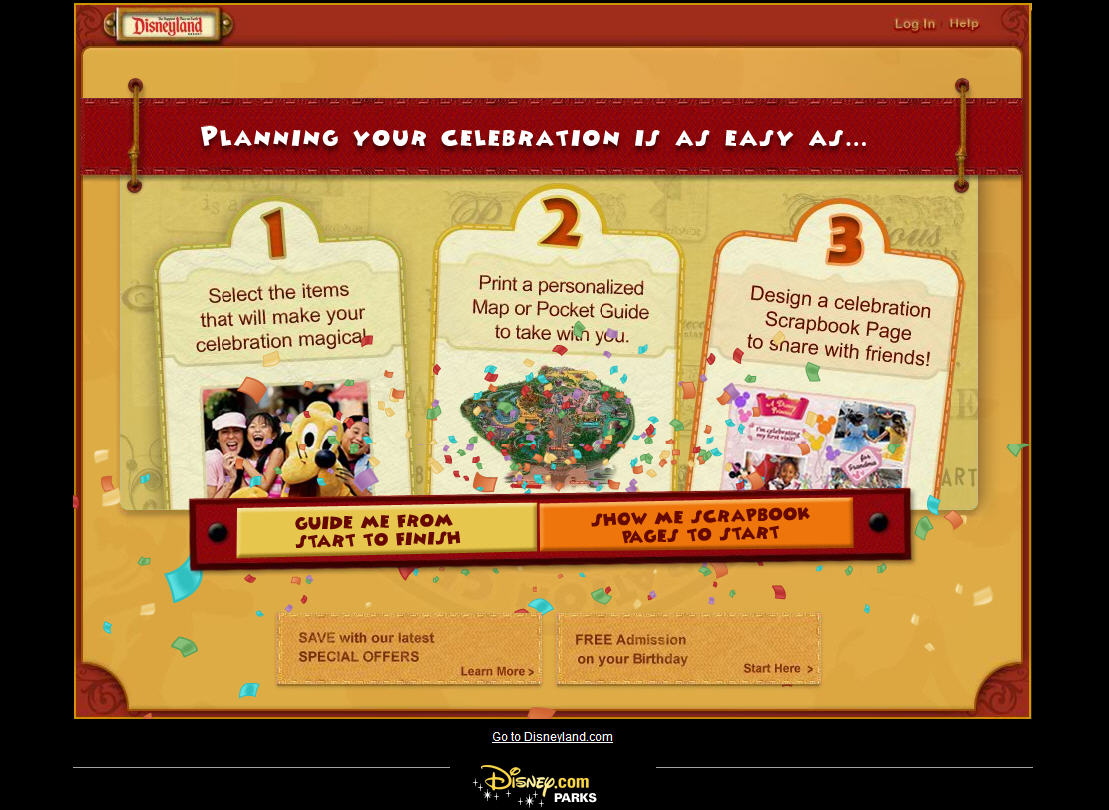 Disneyland Resort Celebration Central Website image