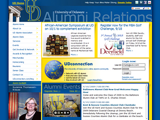 University of Delaware Alumni Connection Website image