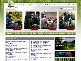 Society of American Foresters Website image