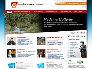 Canadian Opera Company website image