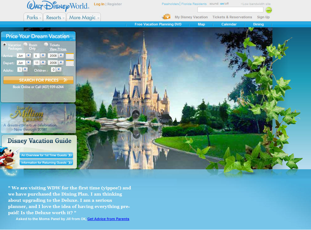 Walt Disney World Next Generation Website - Phase 2 image