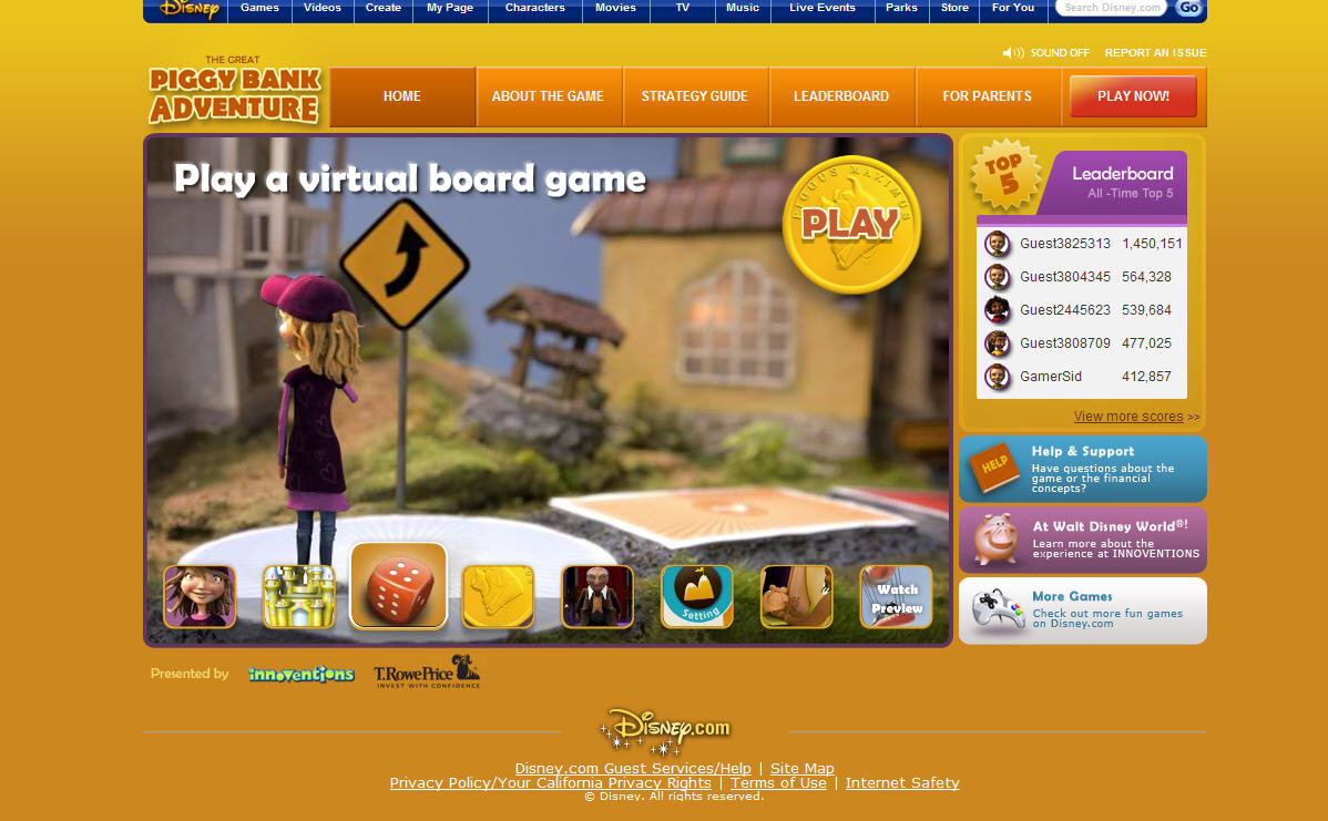 The Great Piggy Bank Adventure Minisite image