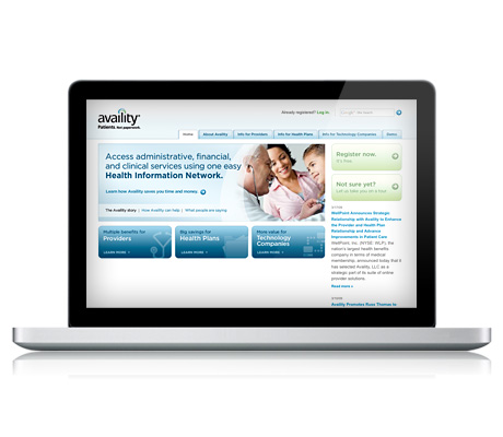 Availity, LLC Website image