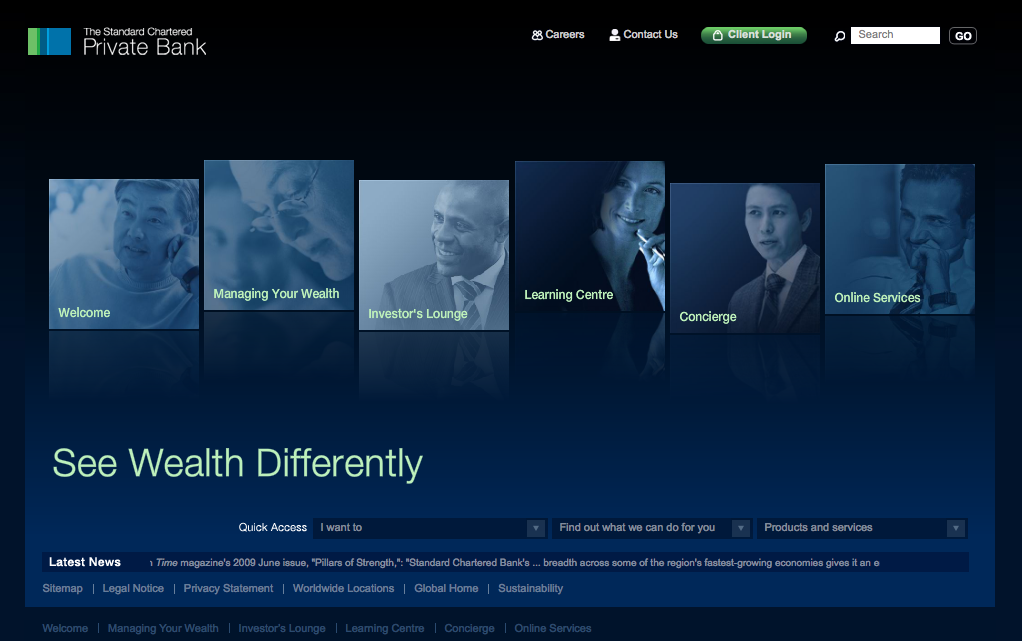 The Standard Chartered Private Bank Global Website image