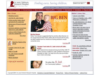 St. Jude Children's Research Hospital - Website image