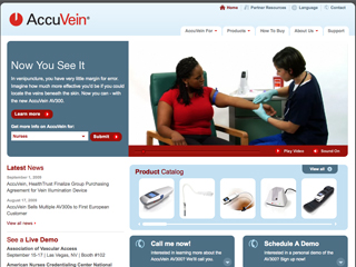 Accuvein Website image