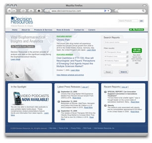 Design and development of Decision Resources website image