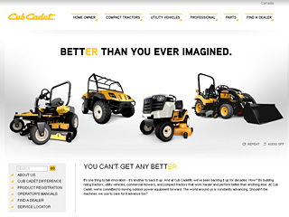 Cub Cadet Website image