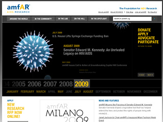 amFAR Website image